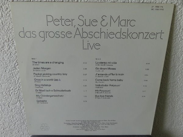 Peter, Sue & Marc, Live, Schallplatte, Gewaschen !