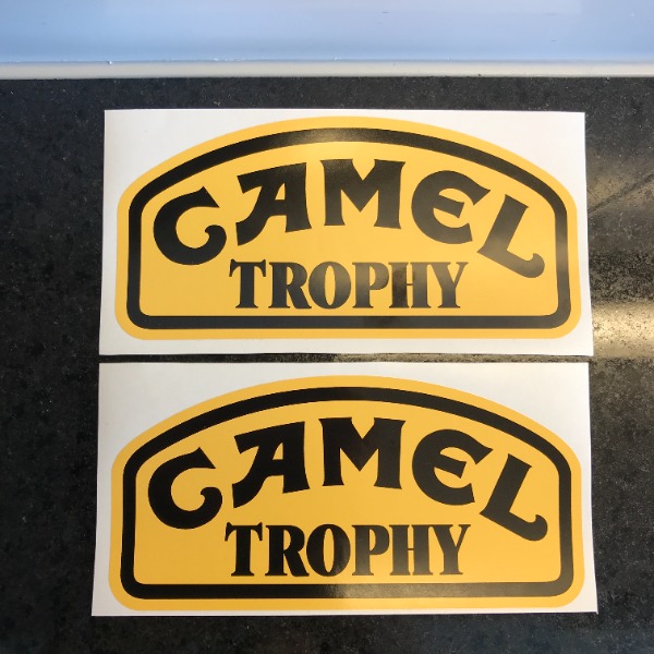 >billig: 2x xl sticker camel trophy rallye - motorsport