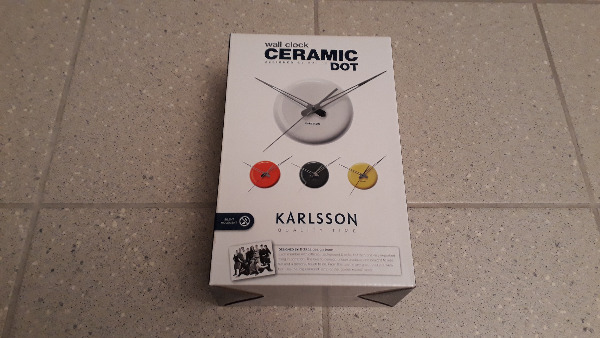 KARLSSON Wall Clock Ceramic Dot (Weiss)