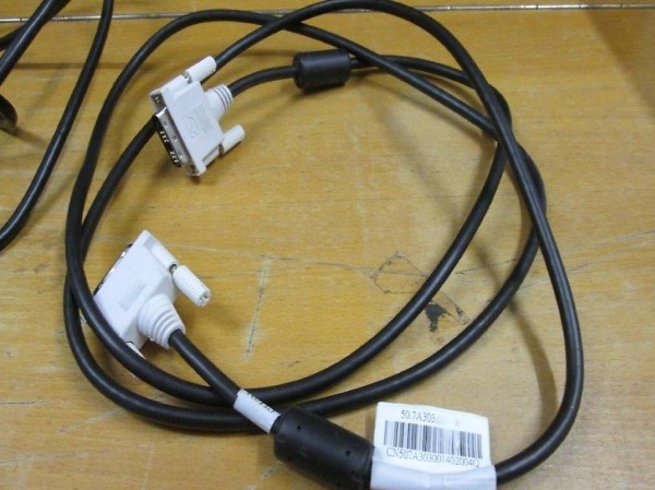 Computer-Kabel schwarz 1,9 m mit weissen Stecker (809-H)