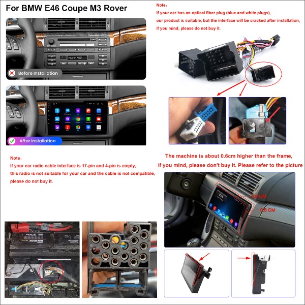 Bmw Serie 3 E46 M3 Autoradio Carplay Bluetooth Navi GPS